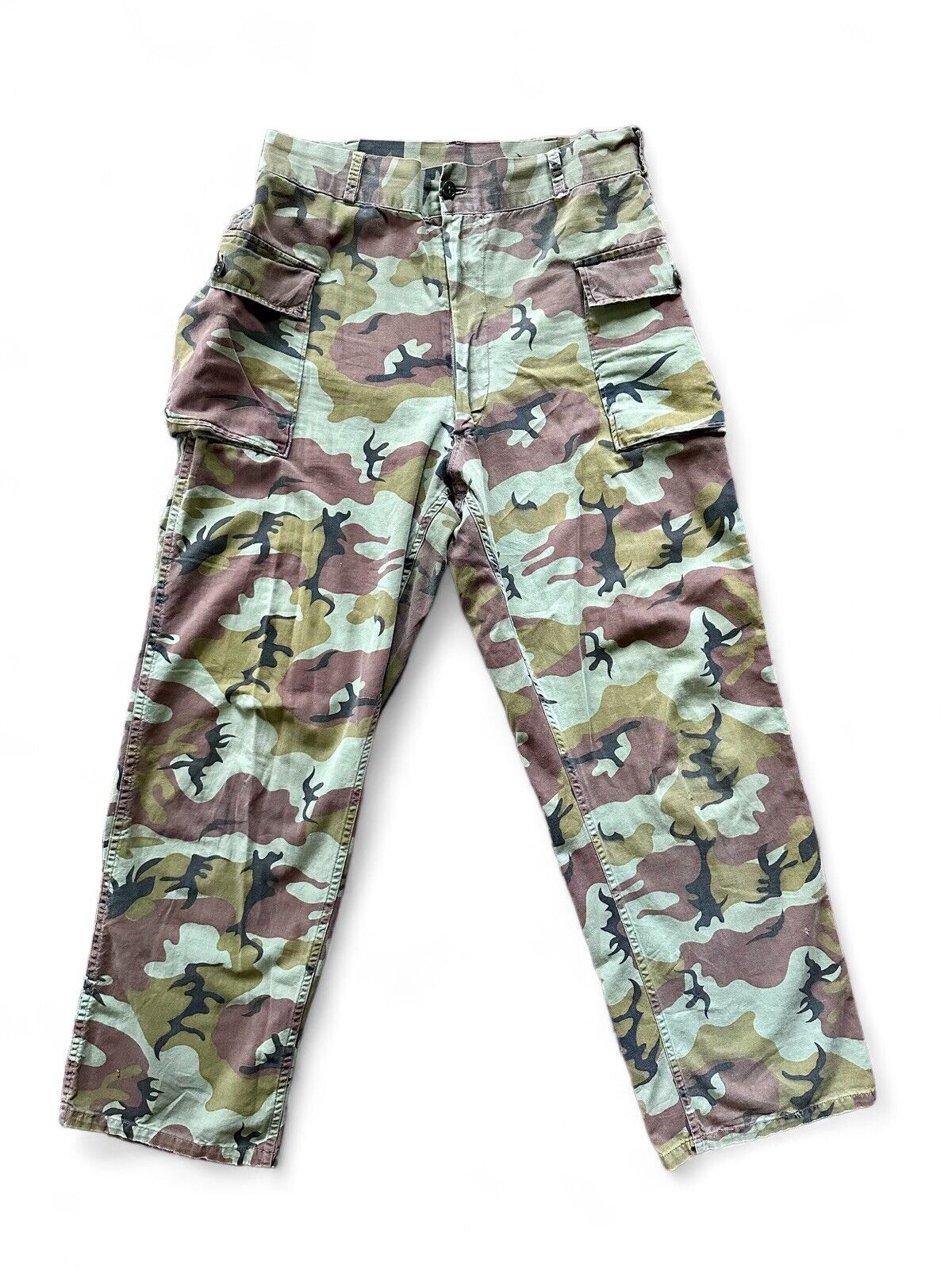 Vtg Vietnam War Tiger Stripe Camo Pants Hama Zipper Japan Size M Waist 32