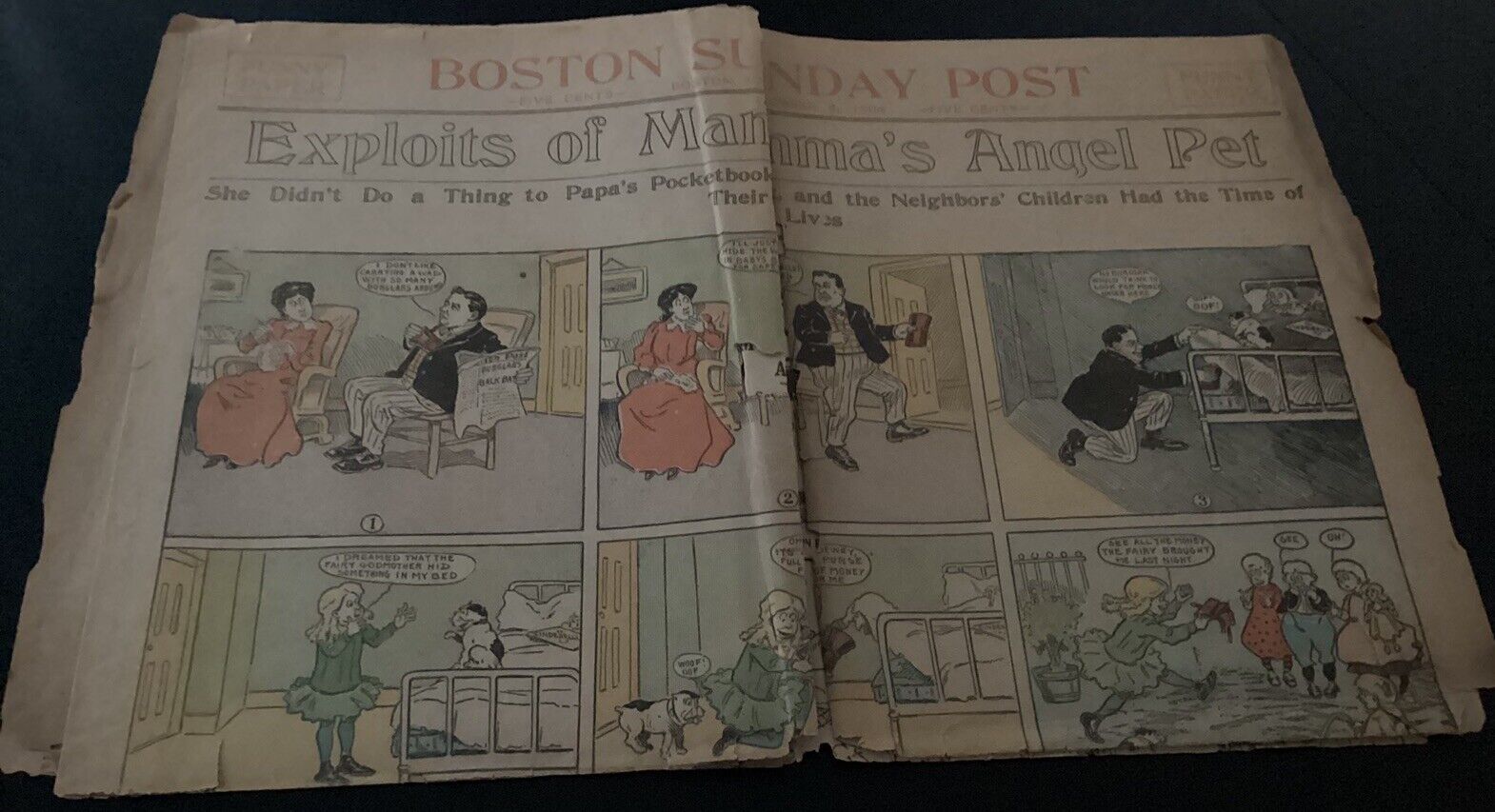 RARE 1905 BOSTON POST Sunday “FUNNY PAPER\