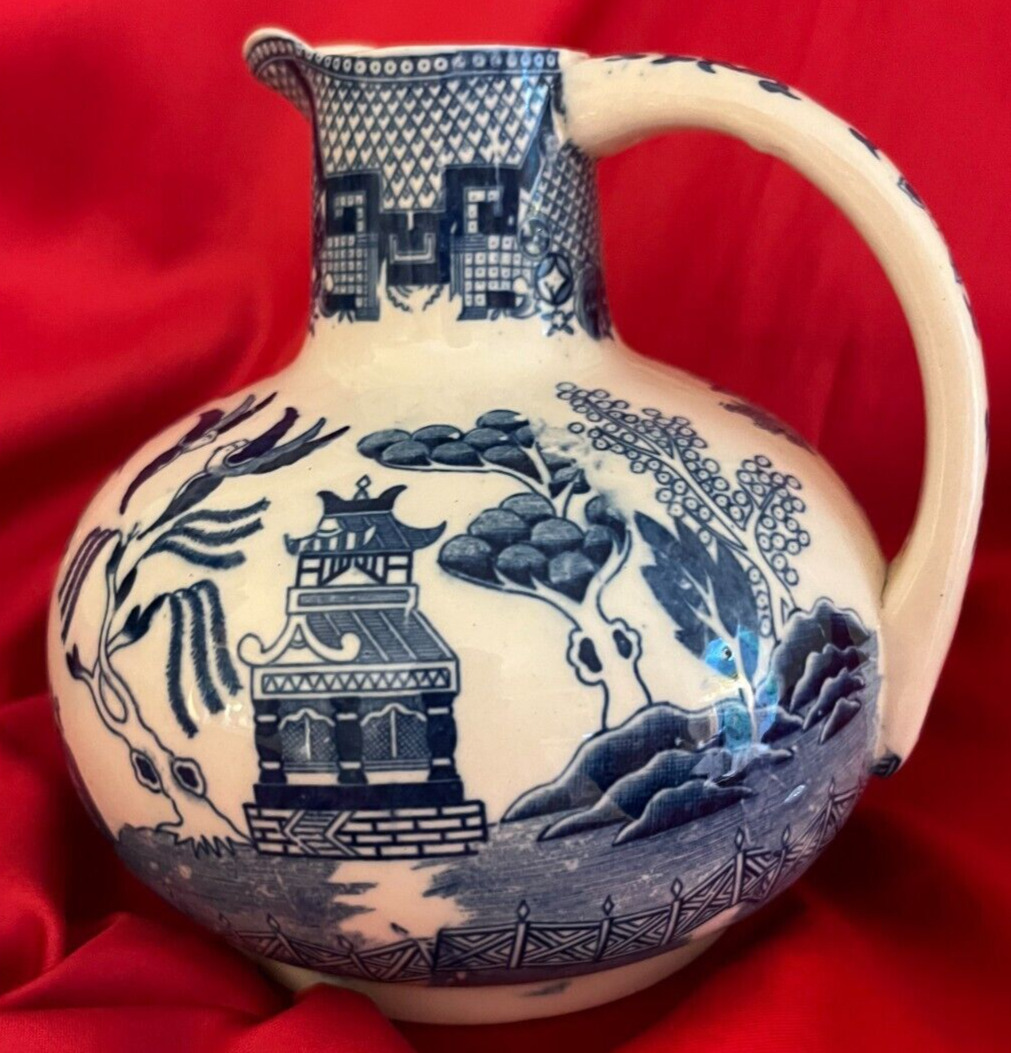 RARE Vintage Blue Willow Porcelain JUG from Japan