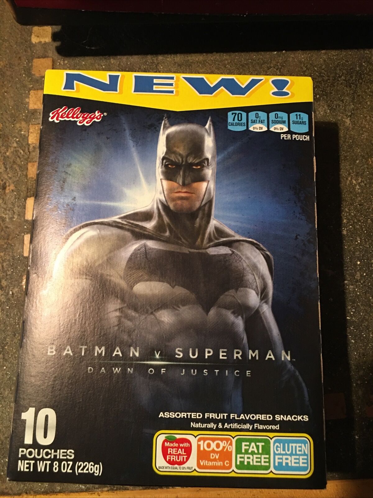 2015 Kelloggs Batman Vs Superman Dawn Of Justice Fruit Snacks.