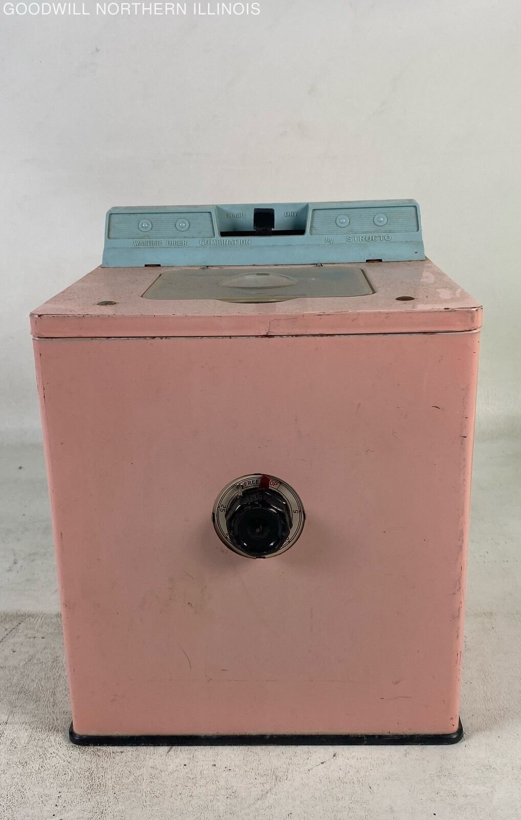 Vintage Structo Kids Washer Drier Combination Pink Blue Tin