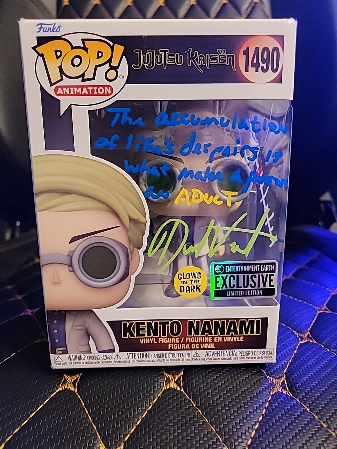 Kento Nanami Funko Pop #1490 Signed And Quoted By David Vincent