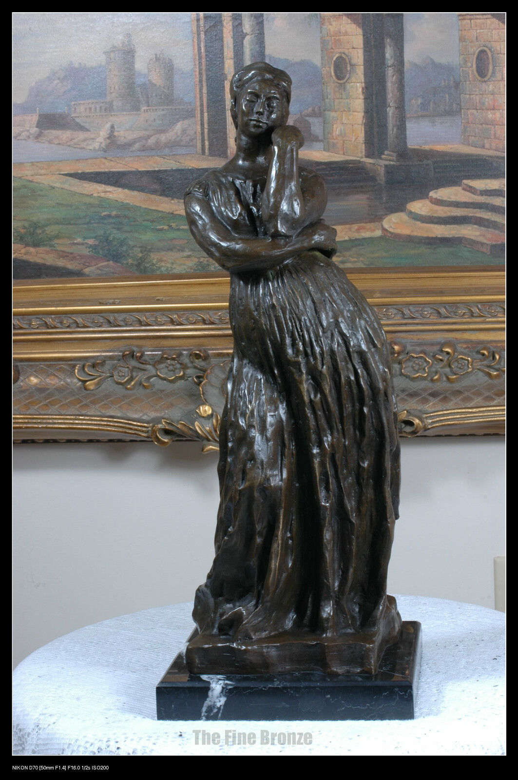 Signed Bourdelle,Bronze Sculpture Standing Woman  \