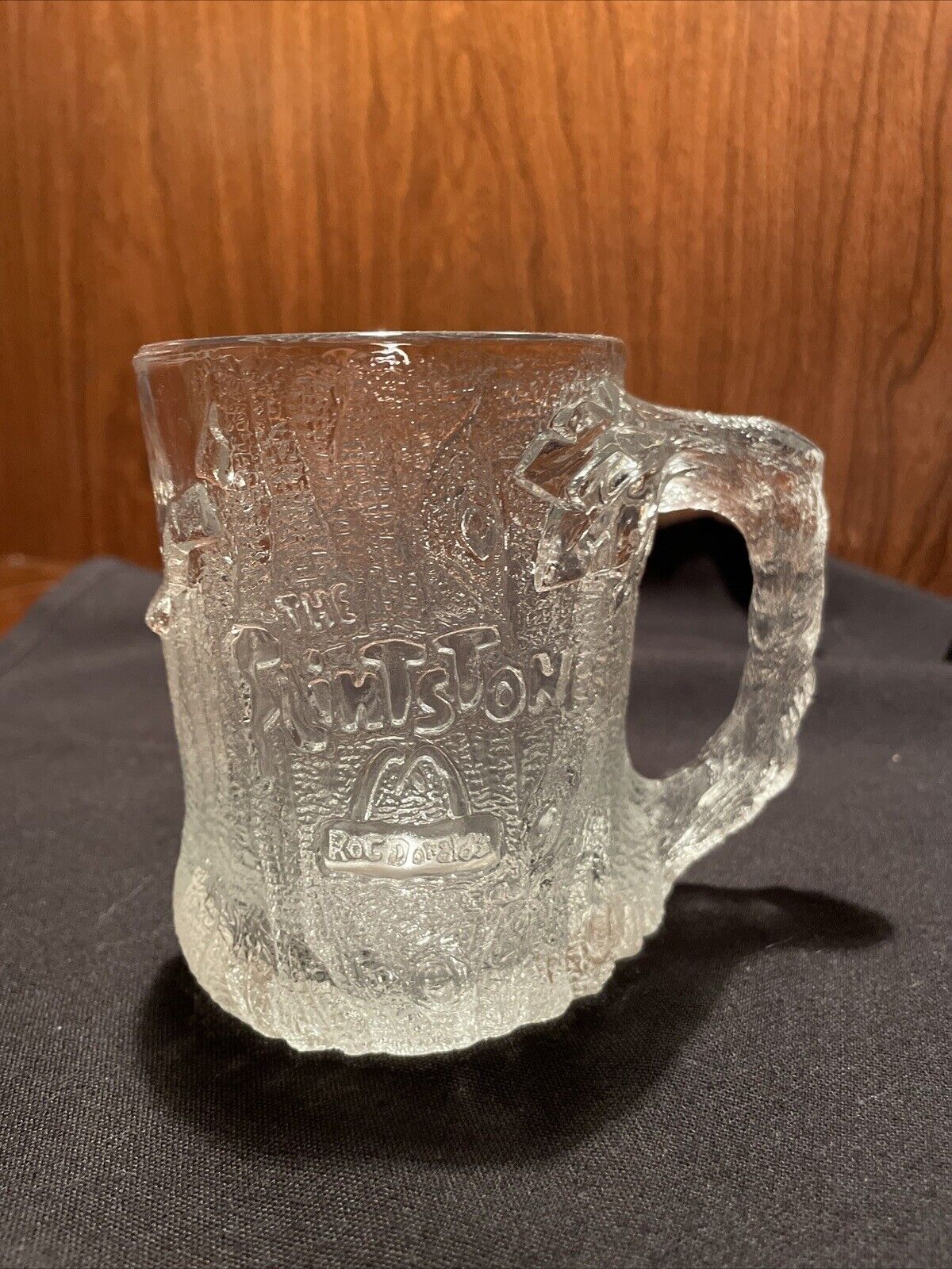 Vintage 1993 McDonalds RocDonald\'s Flintstone Glass Mug NICE CONDITION