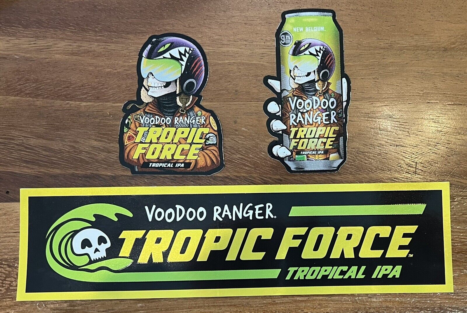Set of 3 Voodoo Ranger Tropic Force Tropical IPA Foil Stickers - NEW