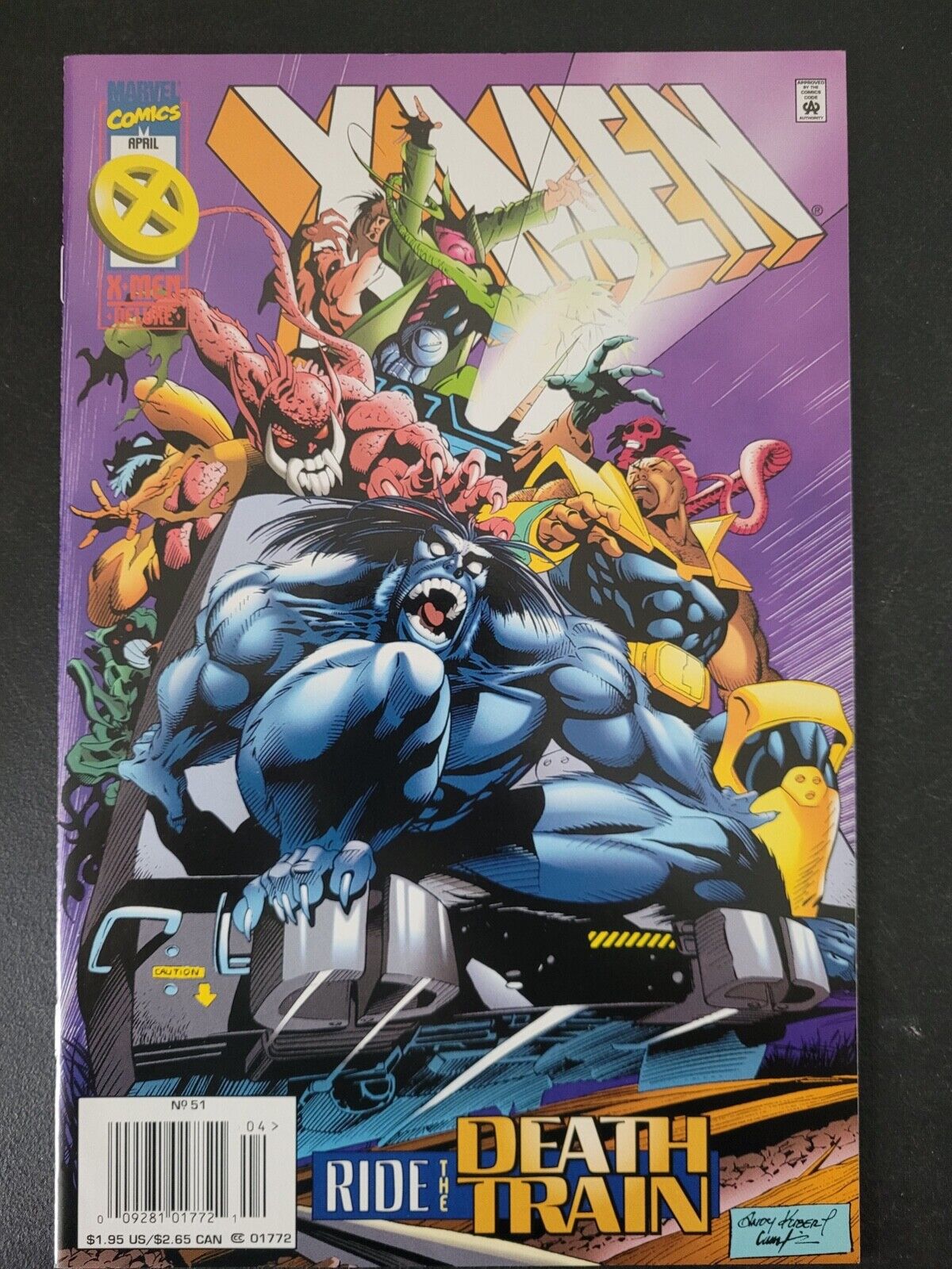 X-MEN #51 (1996) MARVEL COMICS ANDY KUBERT COVER PASQUAL FERRY ART NEWSSTAND
