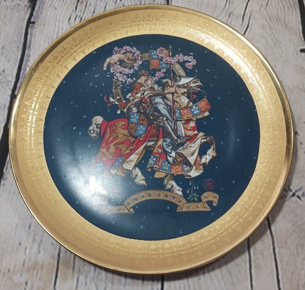 Royal Cornwall Classic Collection “Young Galahad” Commemorative Plate 9” 1980