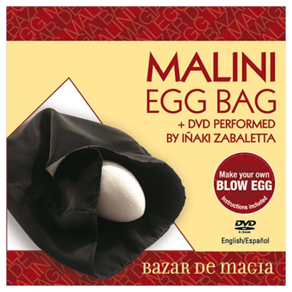 Malini Egg Bag and DVD - Black Bag Magic Trick Professional Quality