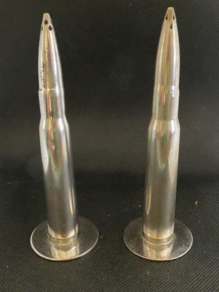 Silver Bullet Salt And Pepper Shakers 5 3/8'' Tall