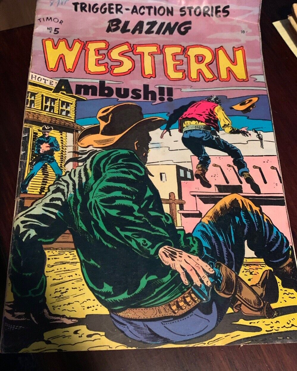 BLAZING WESTERN # 5 TIMOR PUBLICATIONS May 1954 GOLDEN AGE PRE-CODE