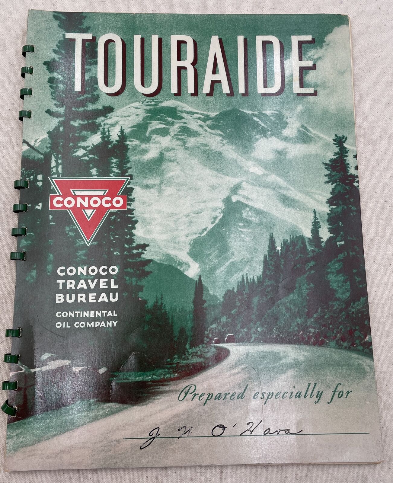1941 Conoco Touraide Denver To Los Angeles Vintage Maps Directions Directory