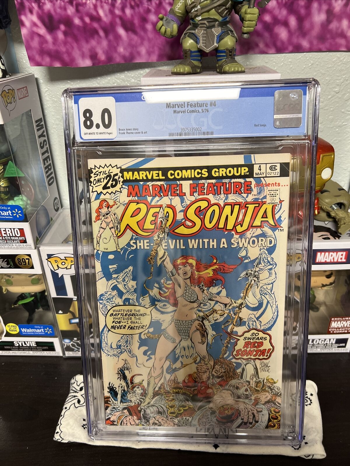 Marvel Feature #4 - 1976 - Red Sonja - She Devil With A Sword - Graded 8.0