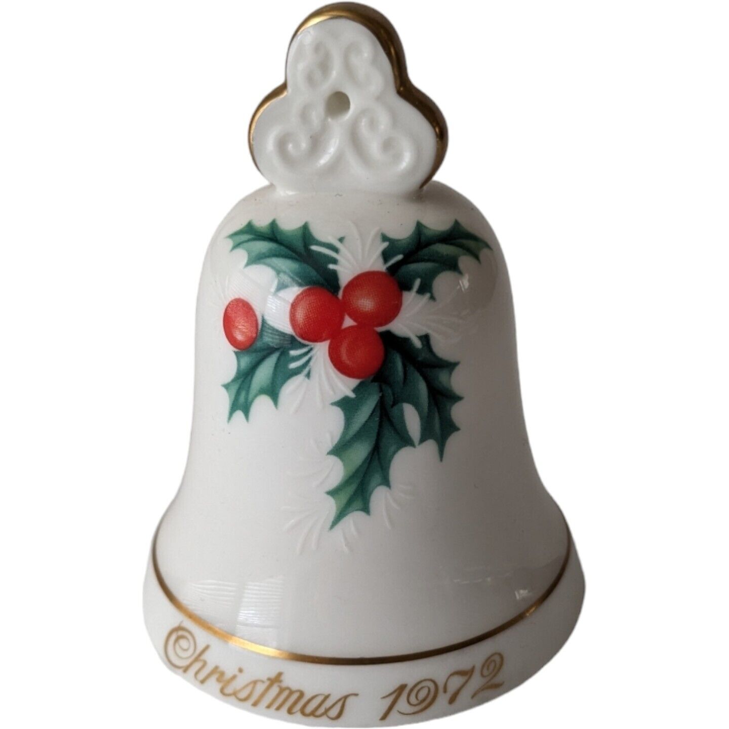 Vtg 1972 Noritake Christmas Bell Holly & Berries Limited Collector\'s Series No 1