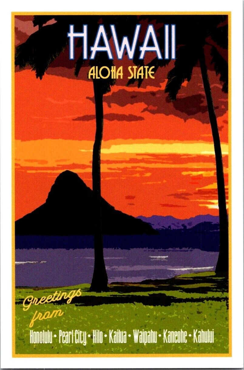 Postcard - Greetings from Hawaii Aloha State Unposted 4\