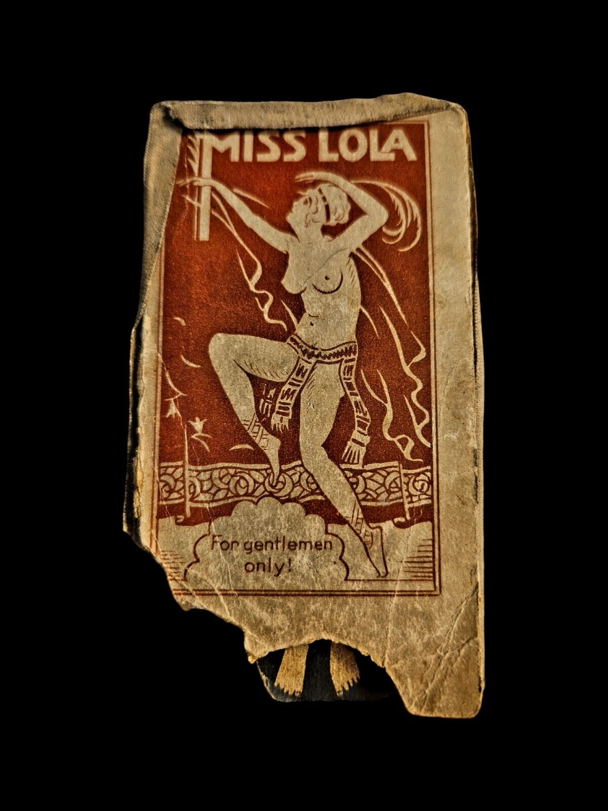 Antique Miss Lola Snapper Risqué Pin Up Ephemera Nude