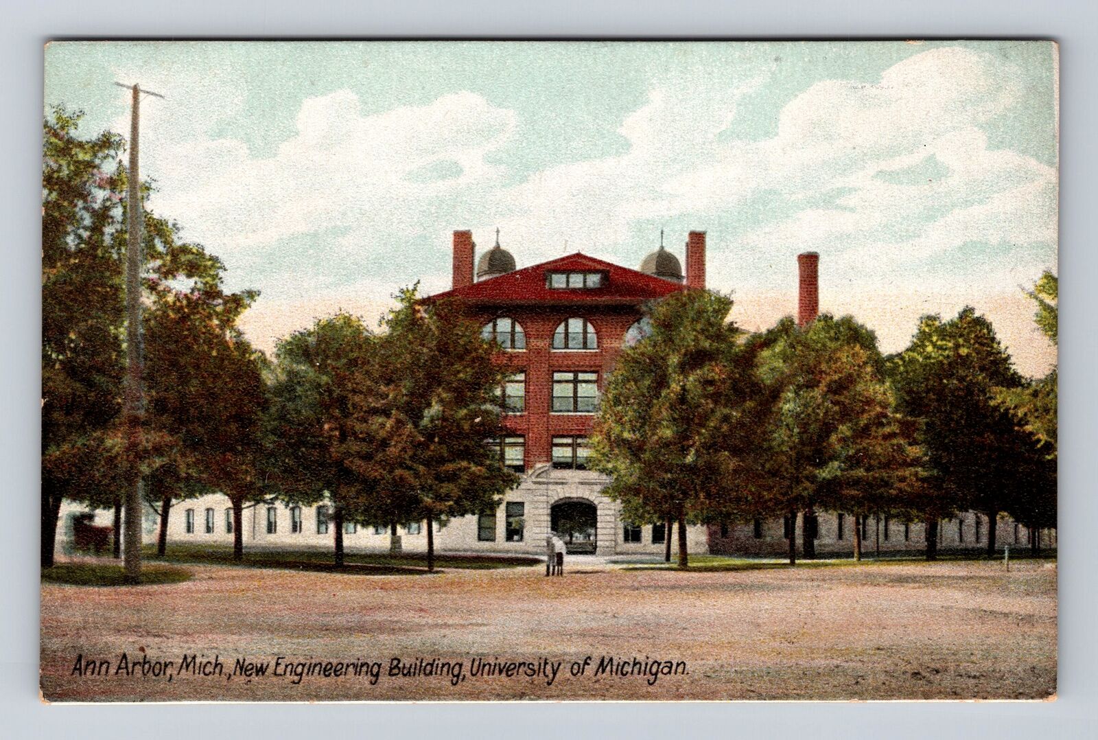 Ann Arbor MI-Michigan, Engineering Bldg, University of Michigan Vintage Postcard