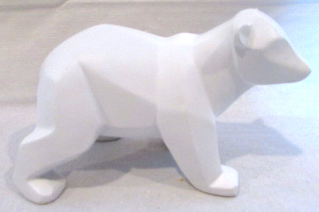 Modern White Bear Figurine 7.5\