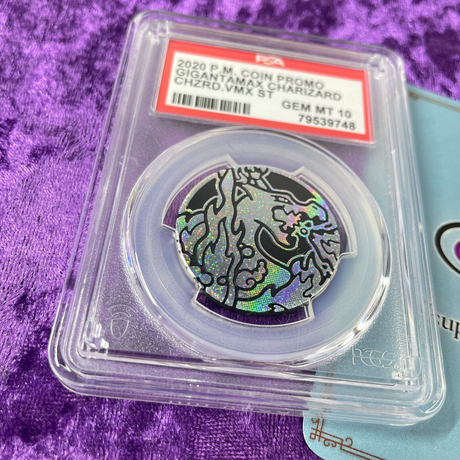 PSA 10 2020 Gigantamax Charizard Pokemon Japanese Coin Promo Gem Mint Pokecoin