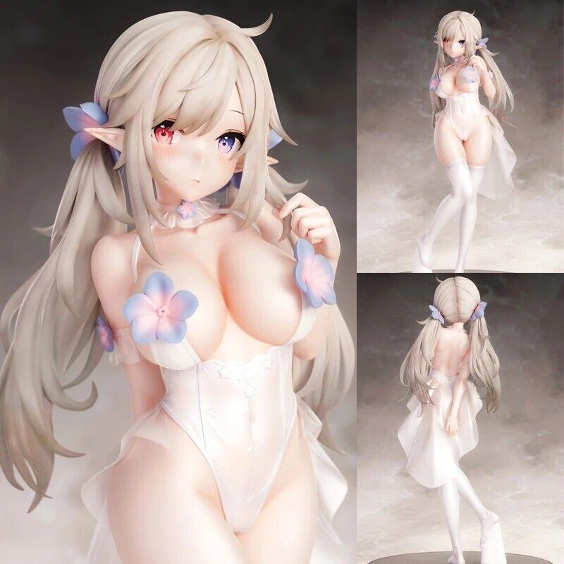 Pure White Japanese ANIME HENTAI ACTION FIGURE Elf PVC 25cm Toy Model Doll Gift