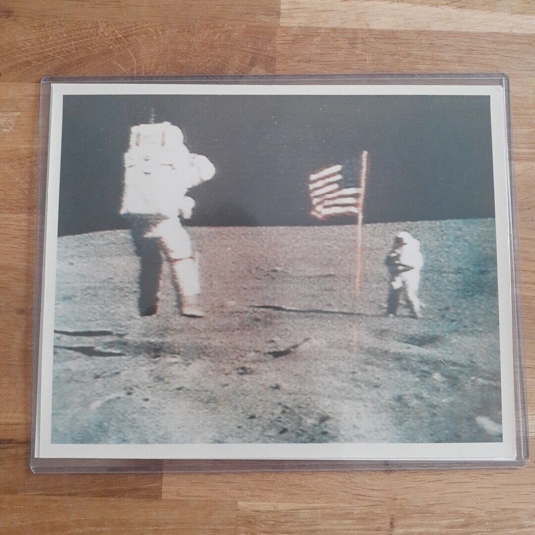 NASA Vintage (Apollo 16) Jumping Salute TV Photo 'A KODAK PAPER'