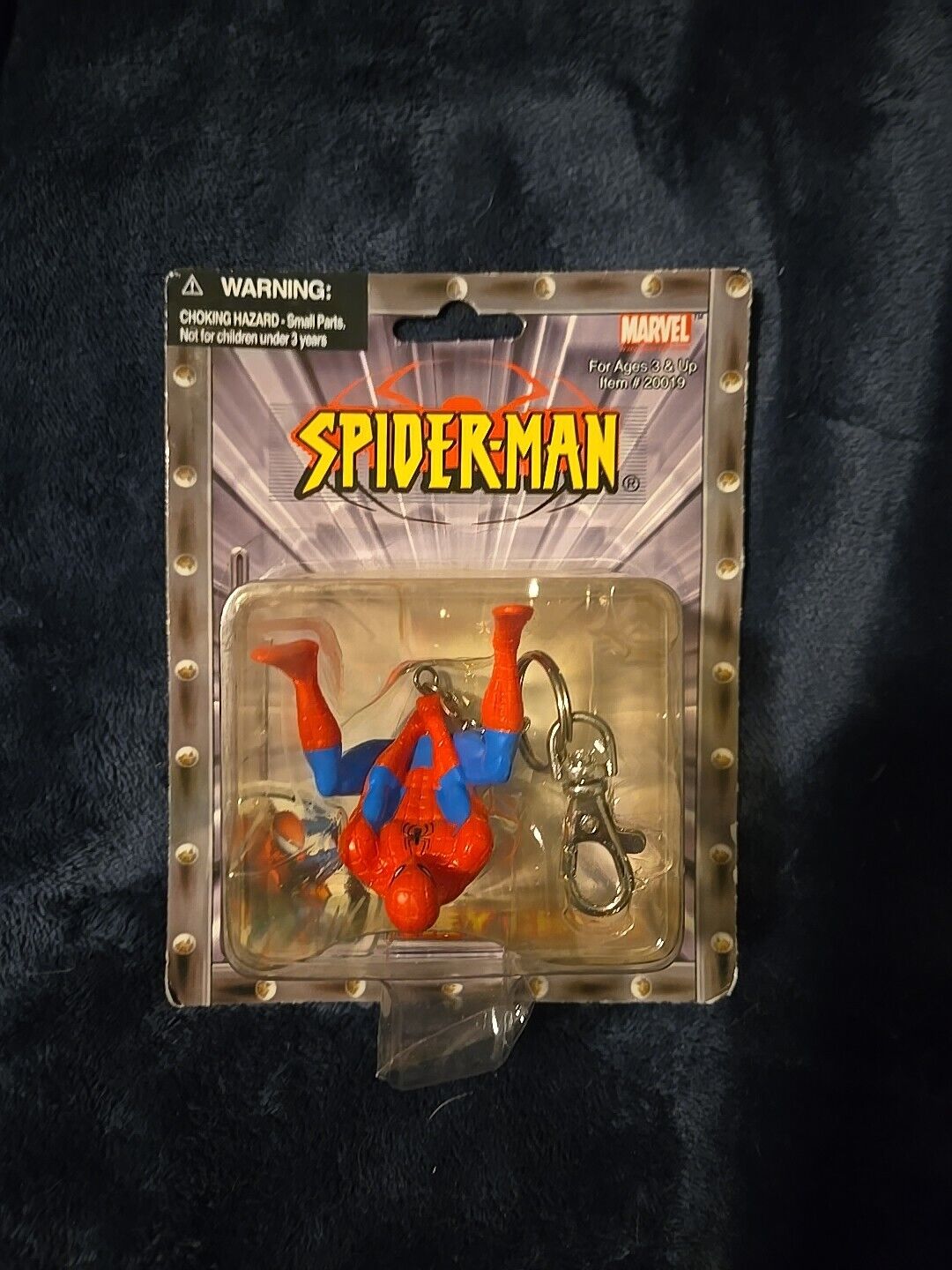 2002 Marvel Spider-Man Keychain / Keyring Web Climber Playfully Yours Sealed