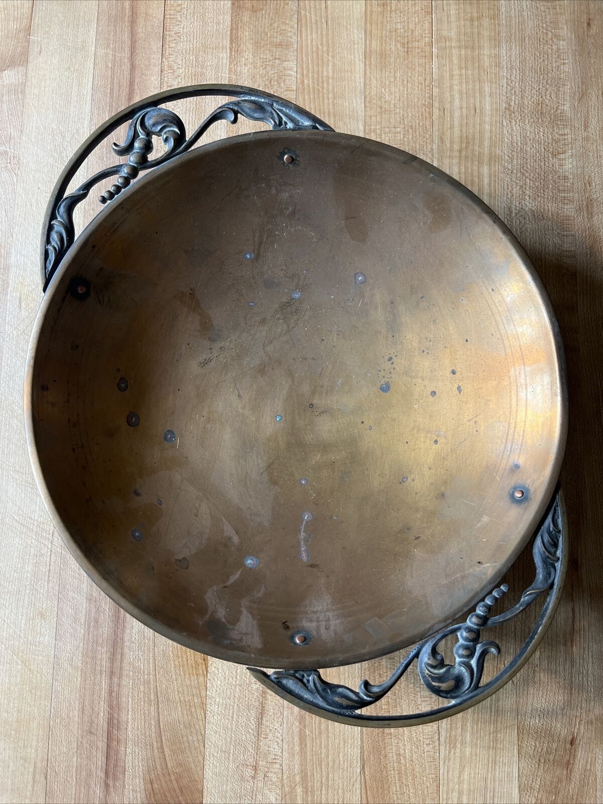 Vintage Art Deco CARL SORENSEN Bronze Large Bowl Verdigris Patina