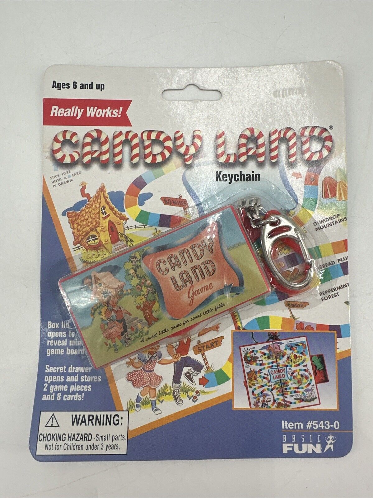 Vintage Candy Land Keychain Game- New In Package, Basic Fun Keychain Games