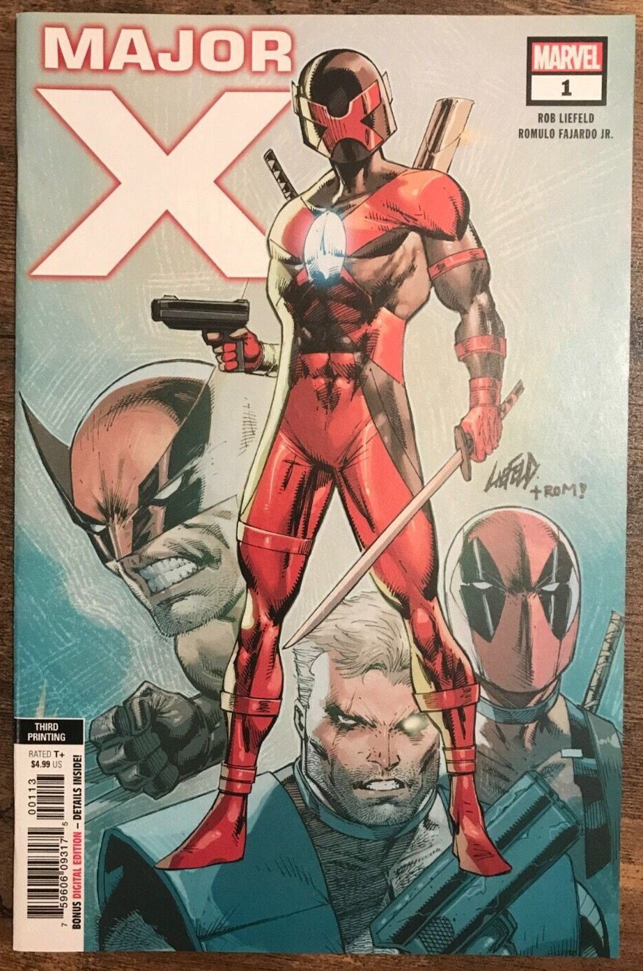 Major X #1 Liefeld Deadpool Wolverine Cable X-Men 3rd Print Variant E NM/M 2019