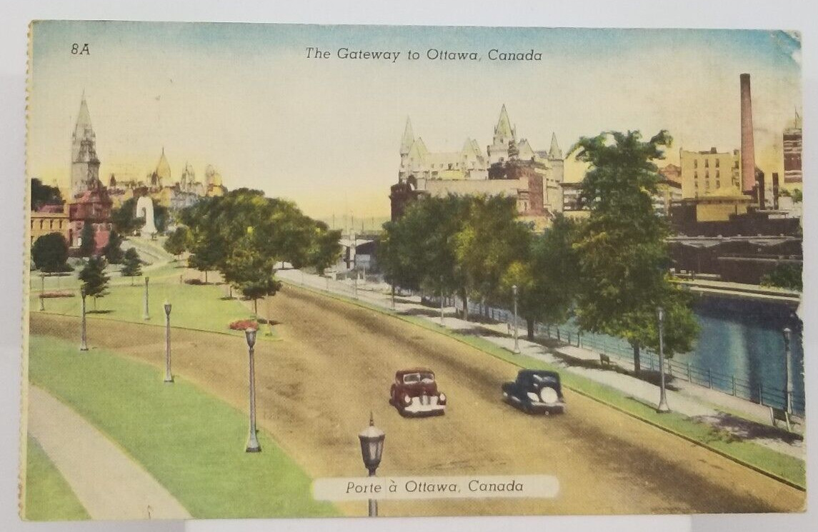 Postcard The Gateway to Ottawa Canada Posted 1955
