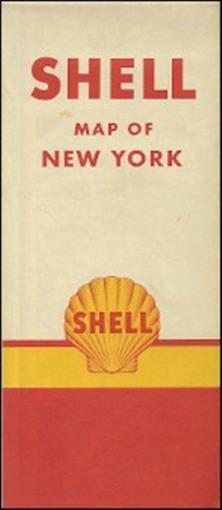 1950 SHELL OIL COMPANY Road Map NEW YORK Bronx Queens Long Island Ferry Routes