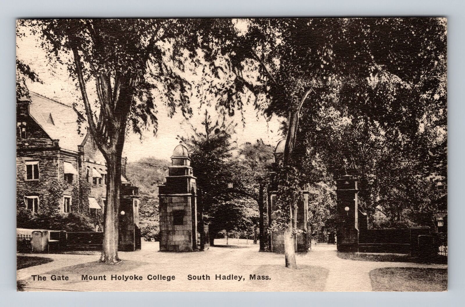 South Hadley MA-Massachusetts, Mount Holyoke College, Antique Vintage Postcard