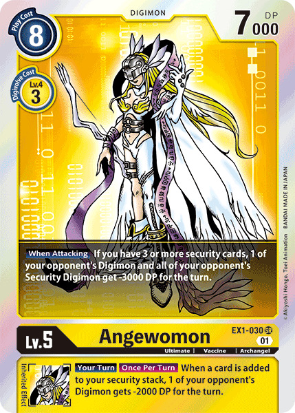 Angewomon, EX1-030 - New Mint - Digimon TCG