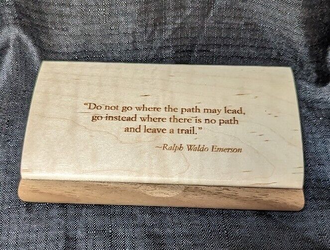 Mikutowski Woodworking Maple Promise Box With R Waldo Emerson Quote