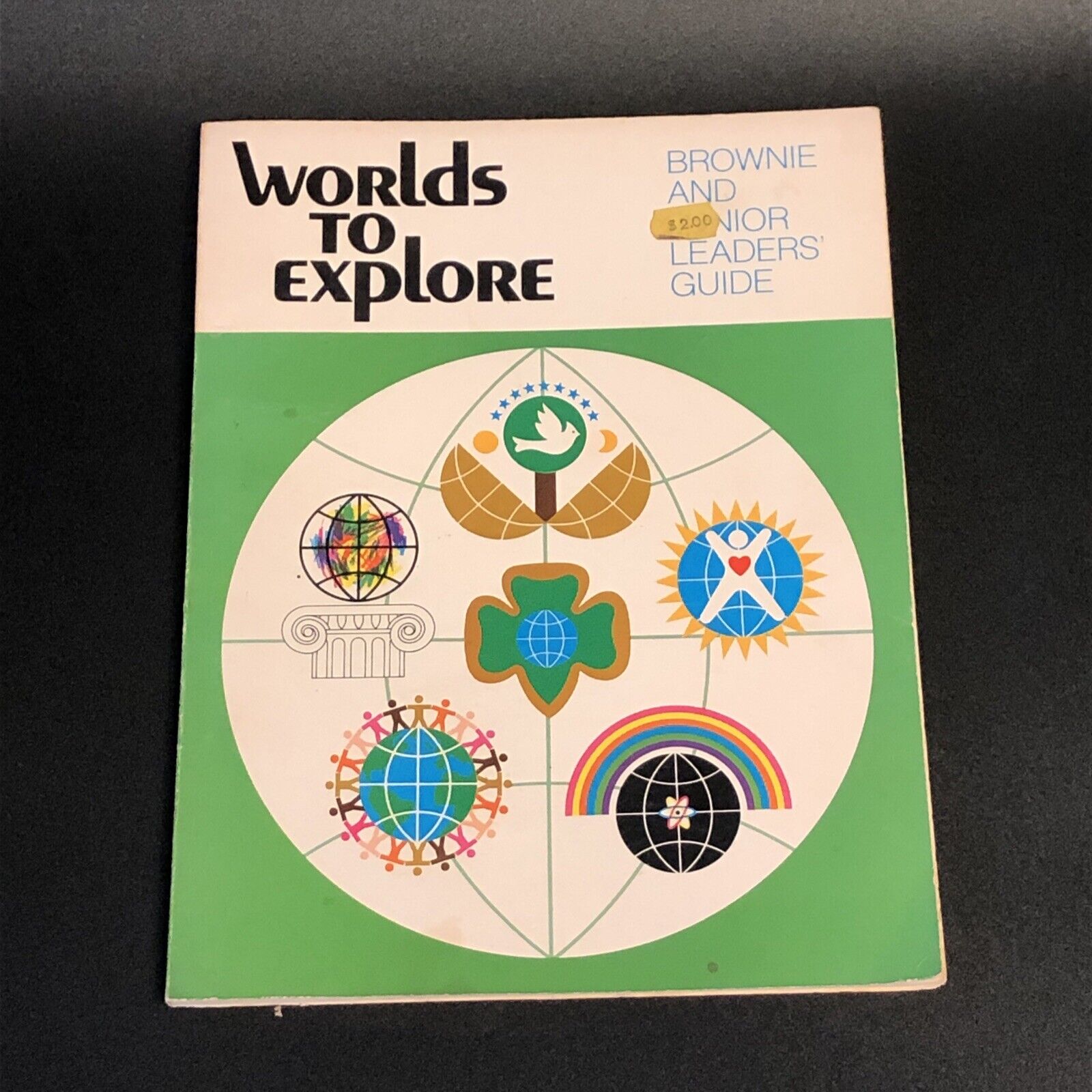 Vintage 1977 Worlds to Explore Girl Scout Handbook For Brownie and Girl Scouts 