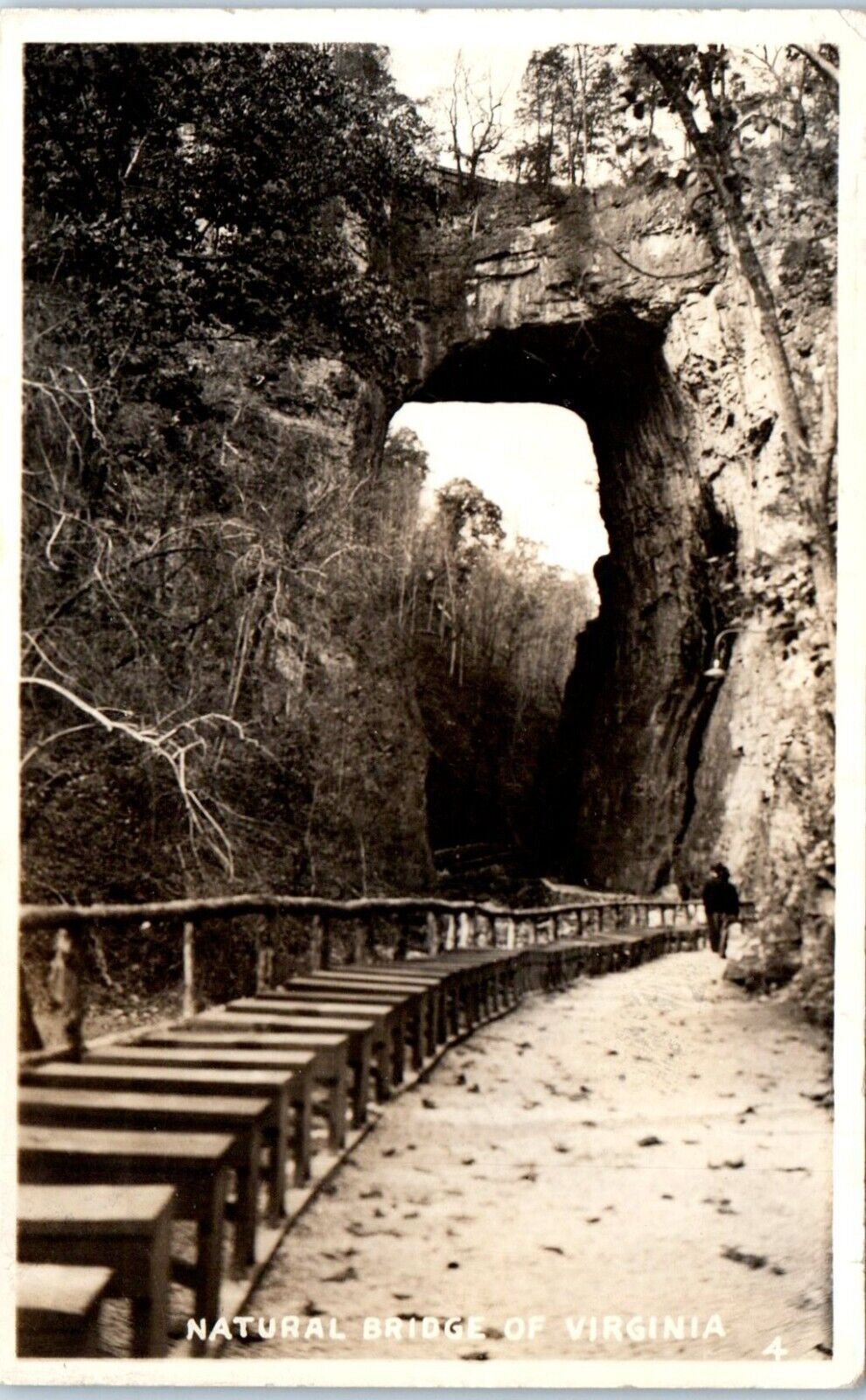 Natural Bridge of Virginia, RPPC Postcard c1936
