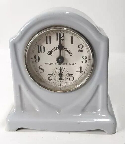 Westinghouse Alarm Clock Automatic Electric Range Grey Porcelain Enamel 1920\'s