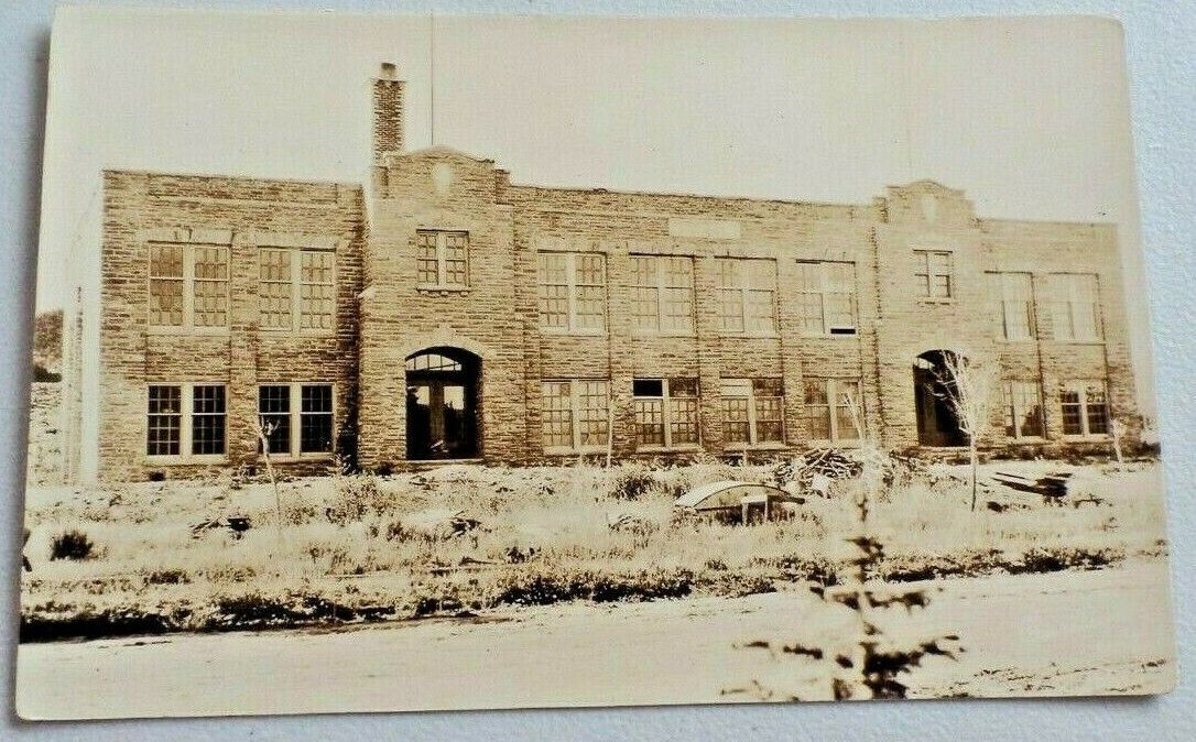 Abandoned Old Building University Early 1900\'s Real Photo Postcard Unposted 9108