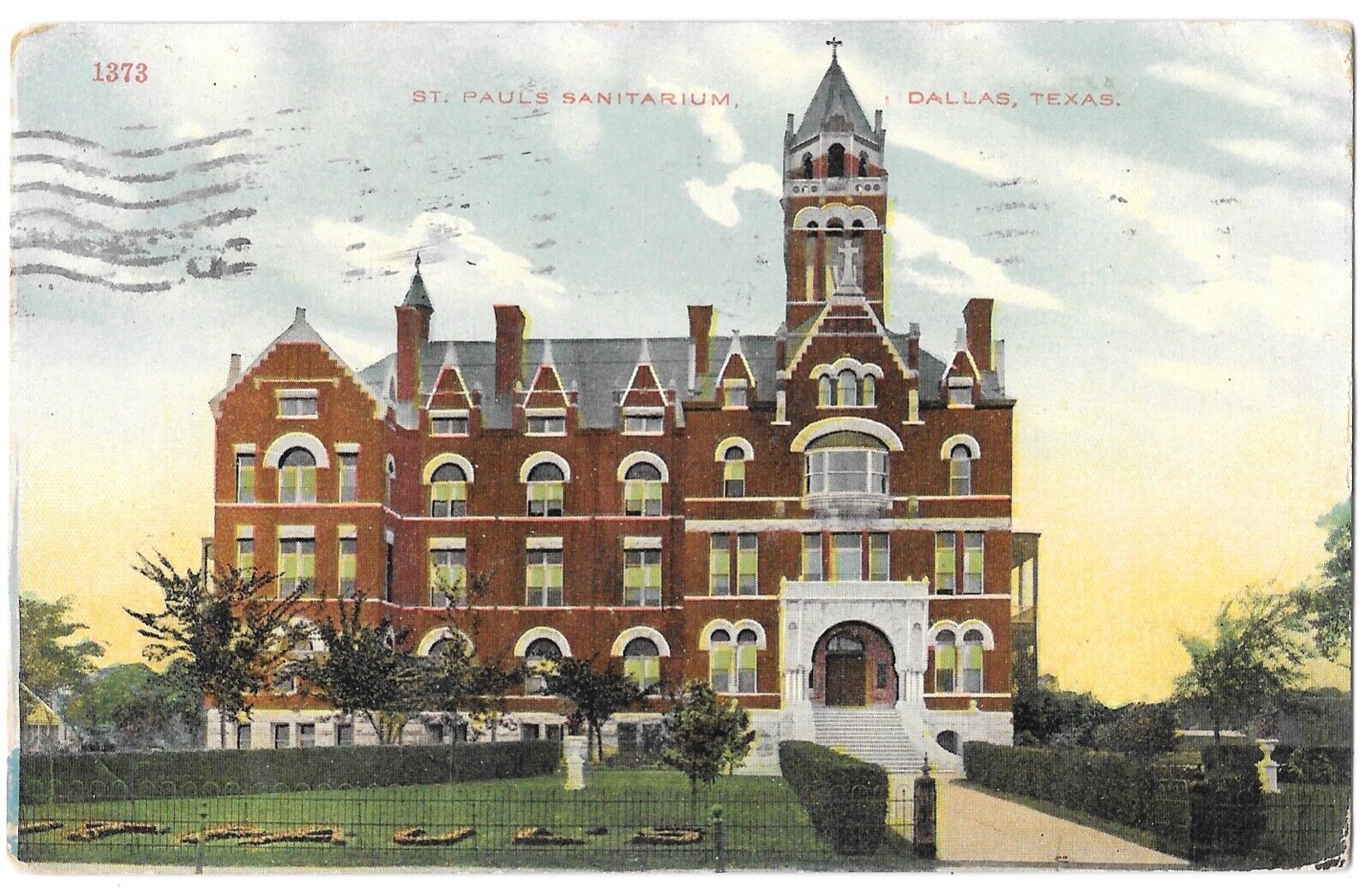 1910 St. Paul\'s Sanitarium, Dallas, Texas, Hucke, Kress Postcard