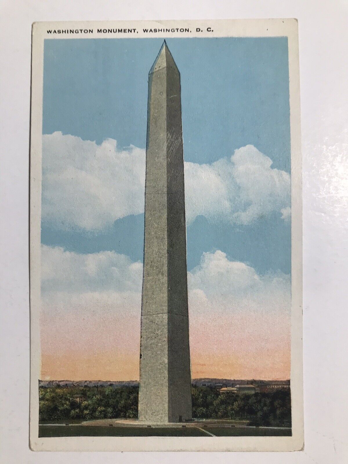 Vintage 1930 Washington Monument Washington D C Postcard