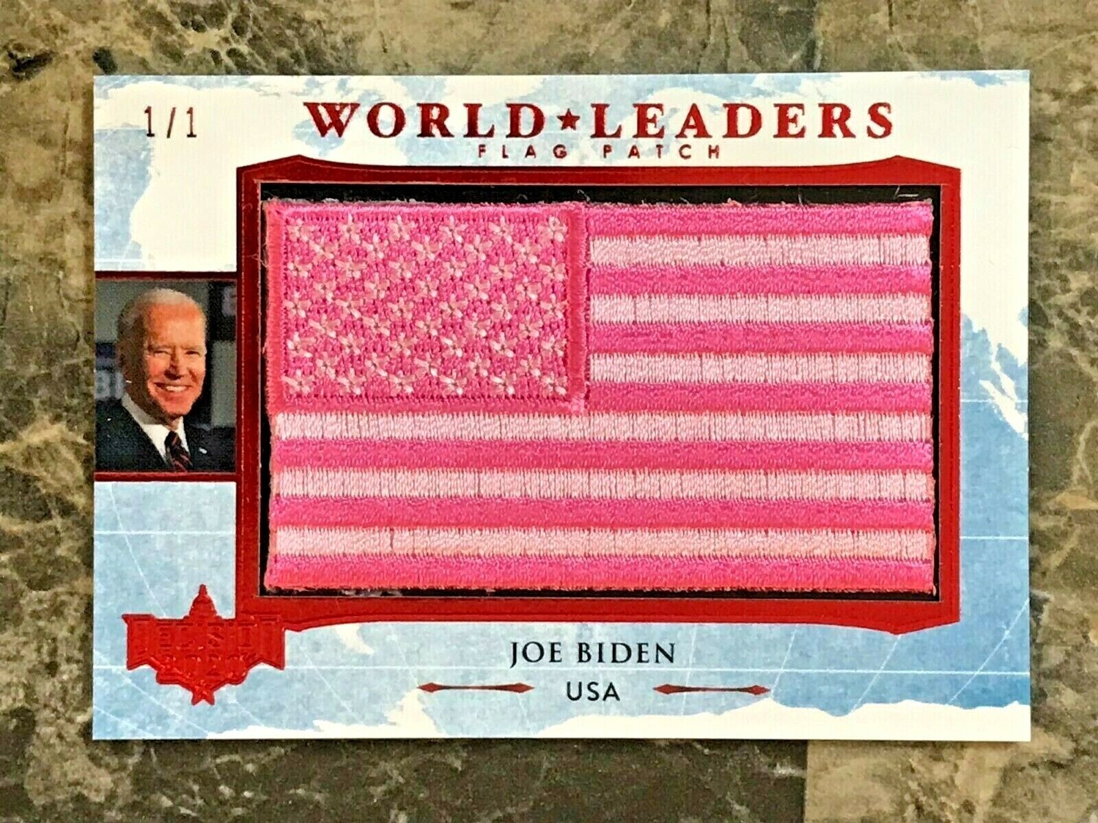 Joe Biden Decision 2020 World Leaders Flag Patch (Pink Variation) #WL99 RED 1/1