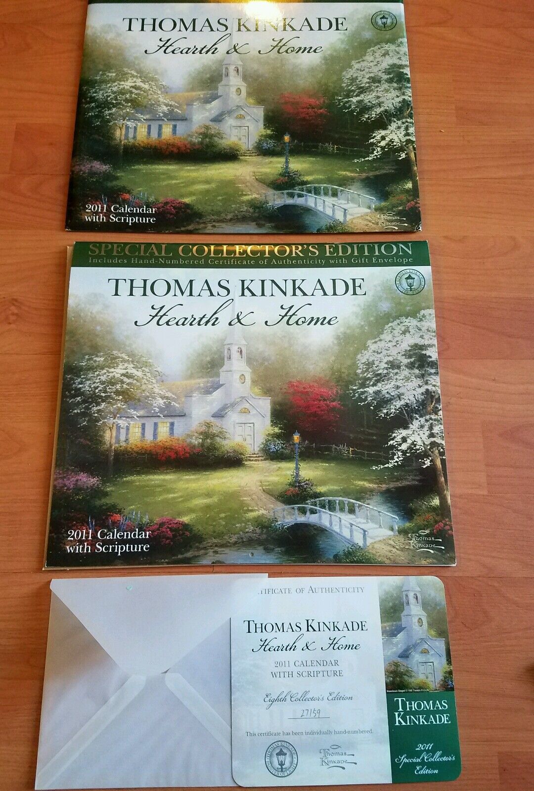2011 THOMAS KINKADE Large Wall Calendar Scripture SPECIAL COLLECTOR\'S EDITION 