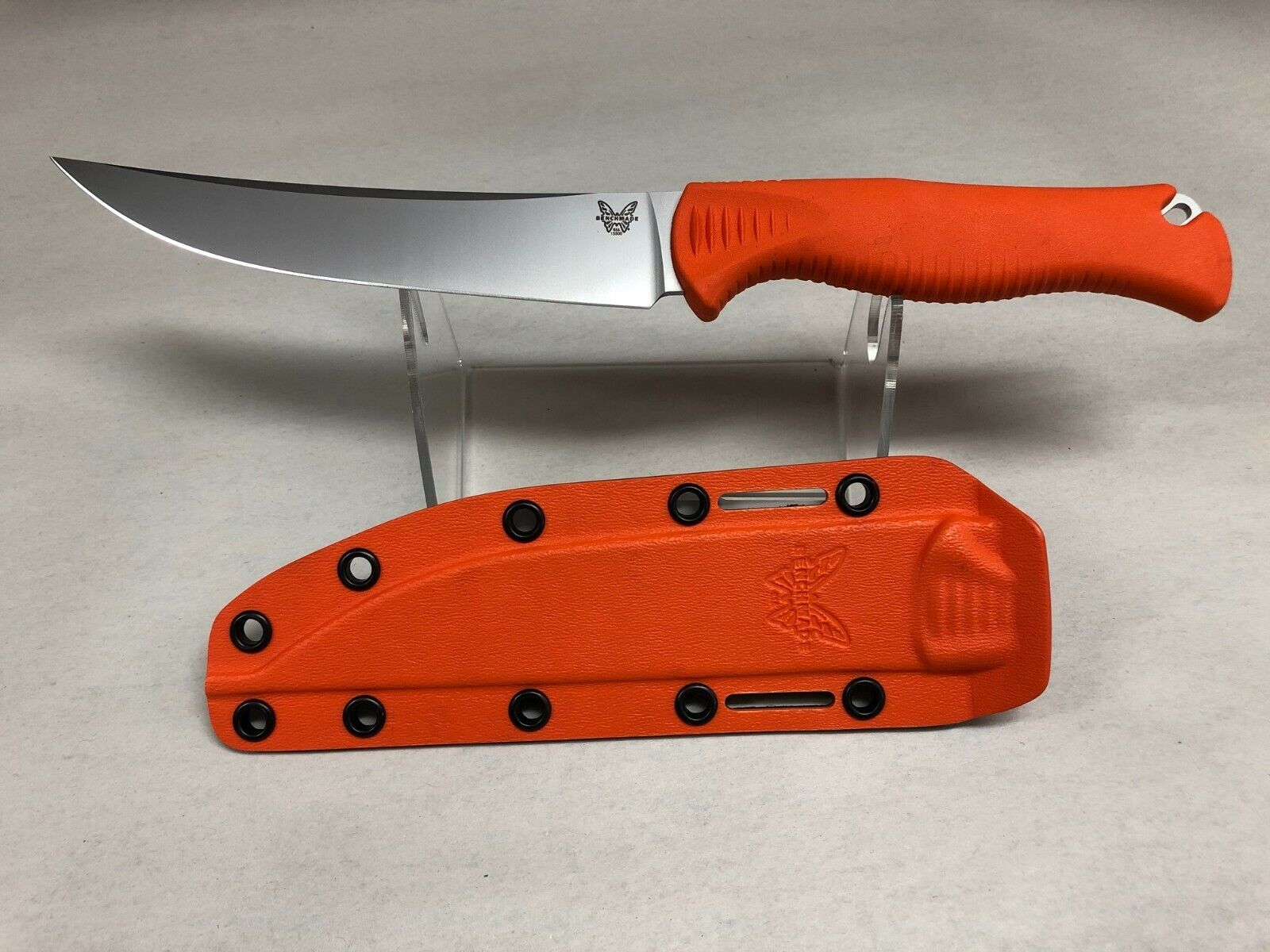 NEW Benchmade 15500 Meatcrafter Fixed Blade CPM-154 Blade Orange Handle