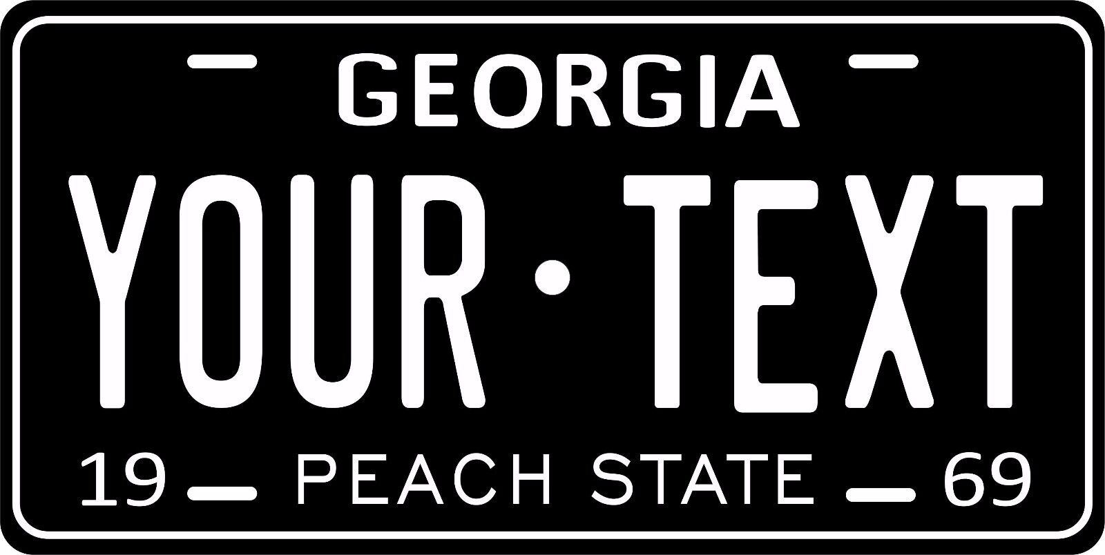 Georgia 1969 License Plate Personalized Custom Car Auto Bike Motorcycle Moped
