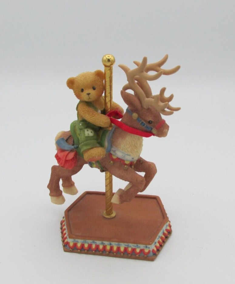 Cherished Teddies 589934 MARCUS Carousel Reindeer 1999 Christmas