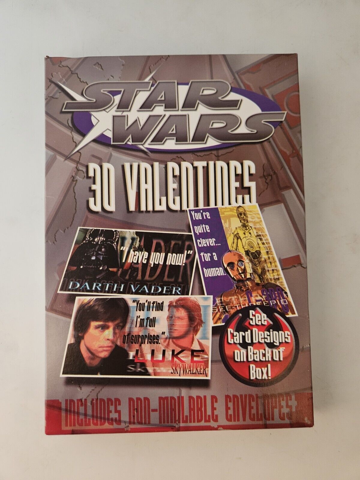 Vintage Star Wars 3D Valentines Cards 10 different Designs New Sealed Box
