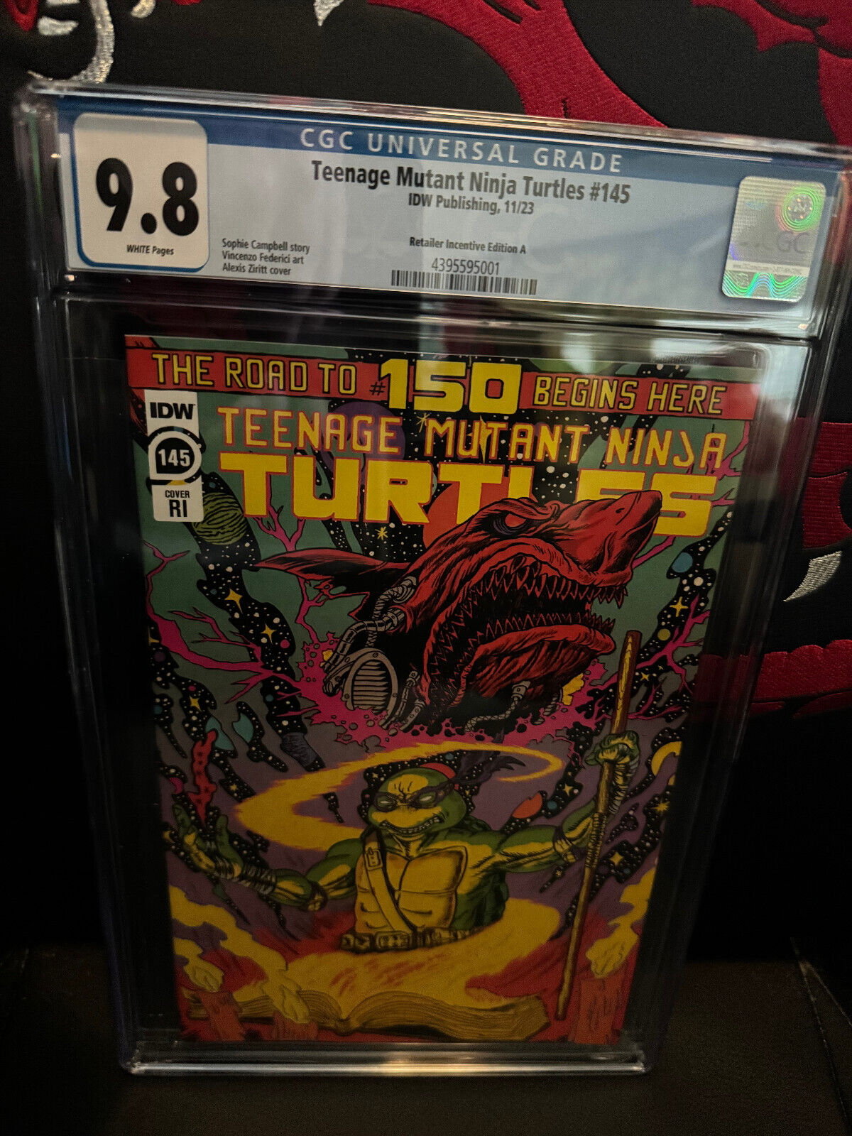 Teenage Mutant Ninja Turtles 145 RI-A 1:10 CGC 9.8 WP TMNT IDW