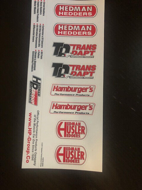 Hedman Hedders Trans DAPT  Hambrgers Hustler 8pc Sticker Set