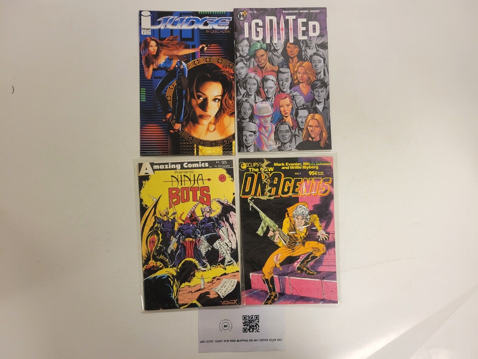 4 Image Eclipse Comics #1 Ignited #1 JUDGE #1 Ninja Bots #7 DNAgents 23 TJ25