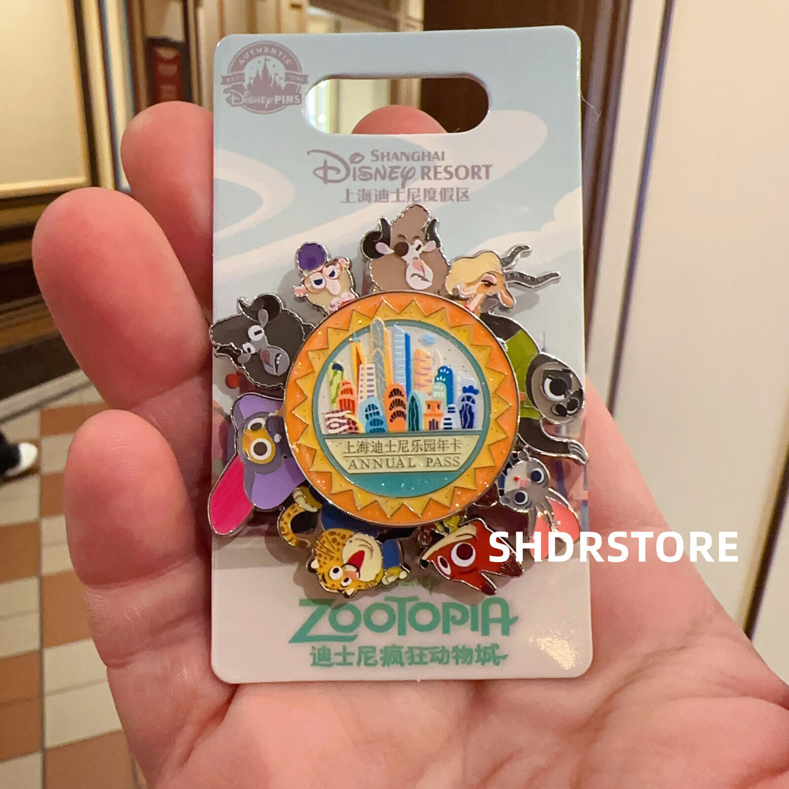 Disney pin authentic 2024 Zootopia nick judy flash shanghai disneyland exclusive