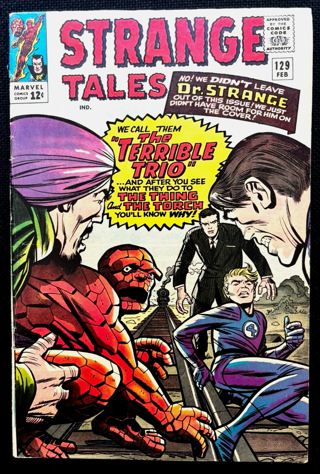 Marvel STRANGE TALES No. 129 FN (1964) Dr. Strange Human Torch & The Thing 
